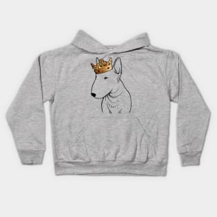 Bull Terrier Dog King Queen Wearing Crown Kids Hoodie